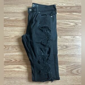 Hollister Black Distressed Skinny Jeans